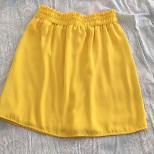 Bright yellow skirt